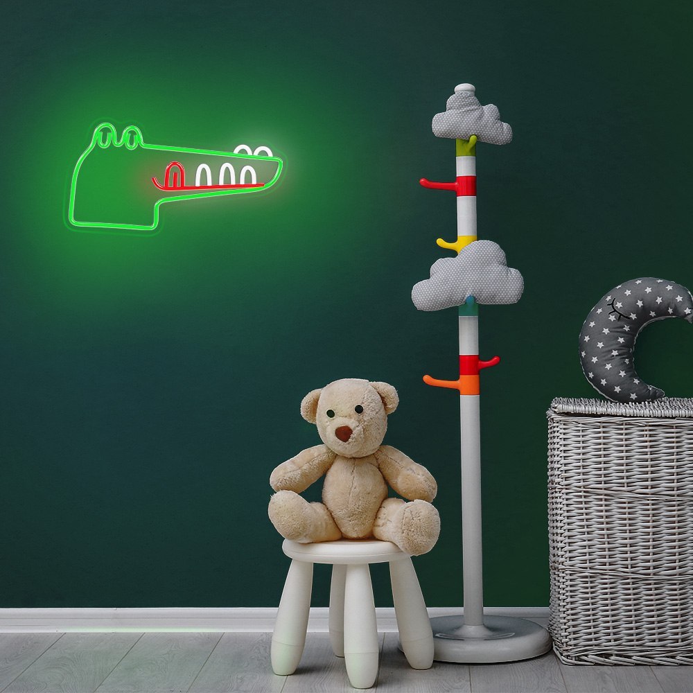 Neon PLEXI LED JURASSIC KROKODYL zielony FLNJ03 Forever Light